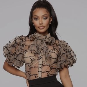 Fashion Nova-Harder than you think blouse - Taupe